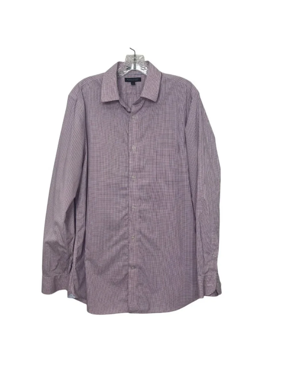Banana Republic Button Front Shirt Slim Fit Non-Iron Large Pink Blue